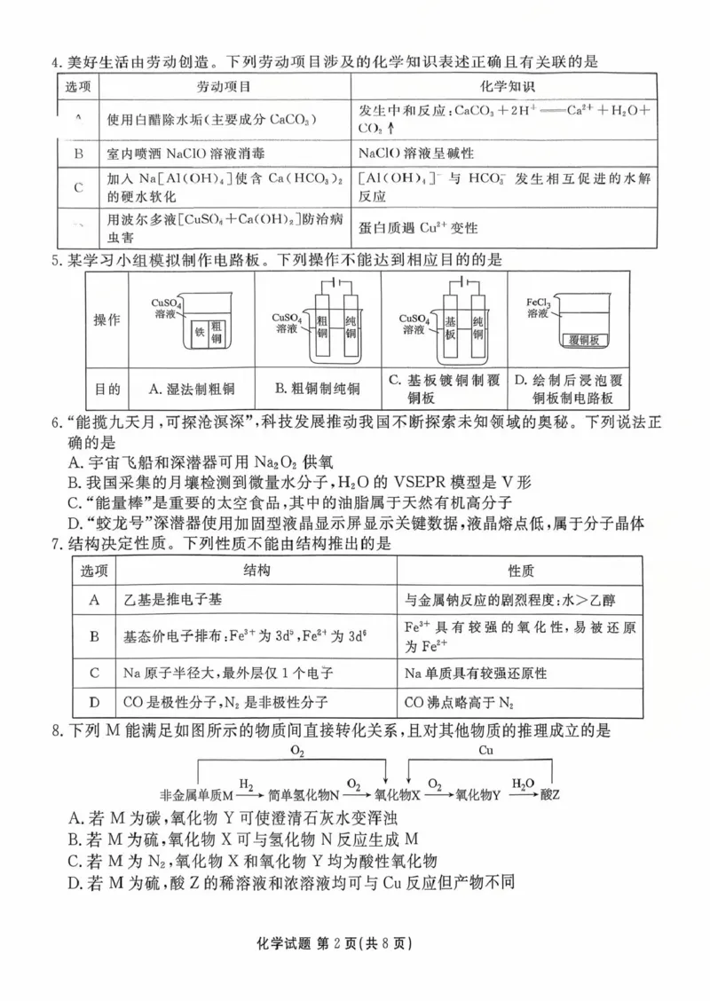 2026届广东湛江高三10月调研化学试题_251104广东省湛江市2026届高三普通高考10月调研测试（全科）_广东省湛江市2026届高三普通高考10月调研测试化学试题+答案