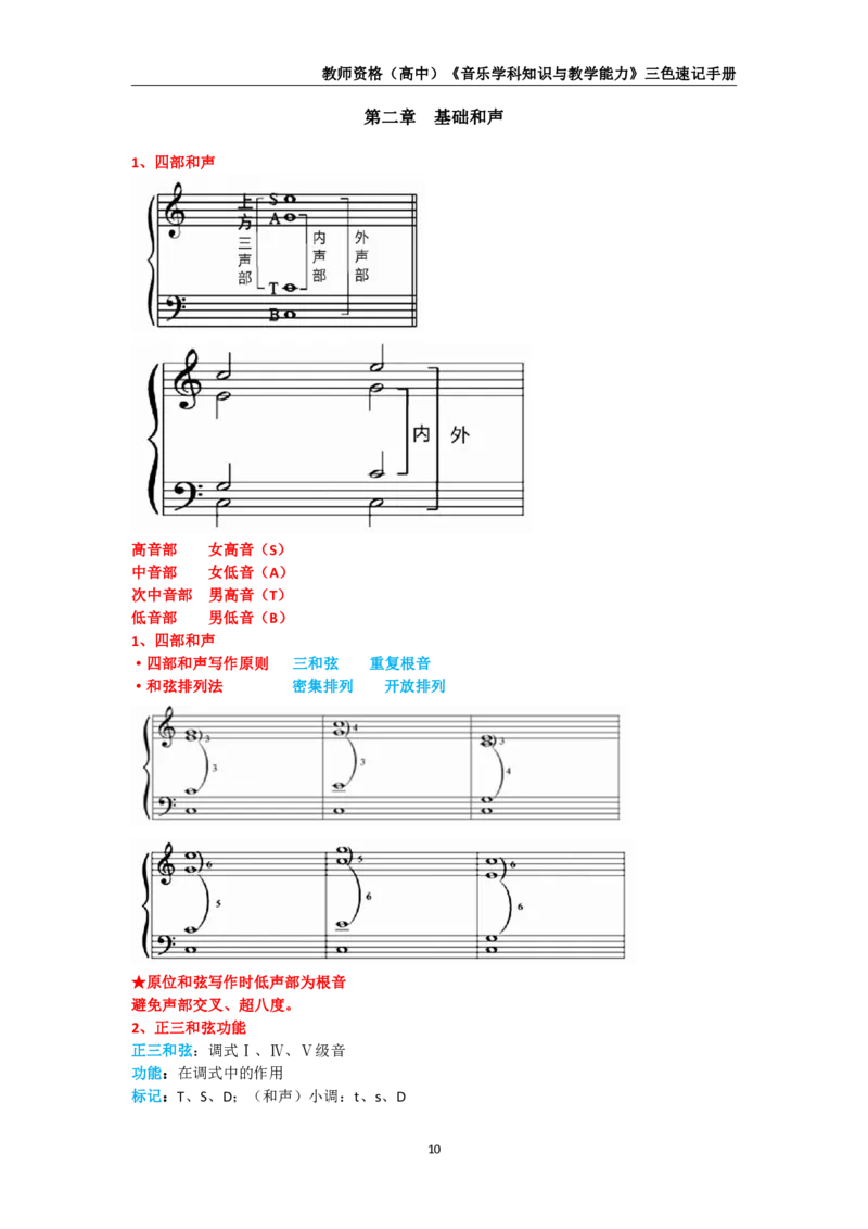 教师资格《（高中）音乐》三色速记手册_4-教培资料-26年最新资料-同步更新_初中高中教资_03科三专项（进去保存报考的学科即可）_03科三初高中三色笔记（无水印版）_高中