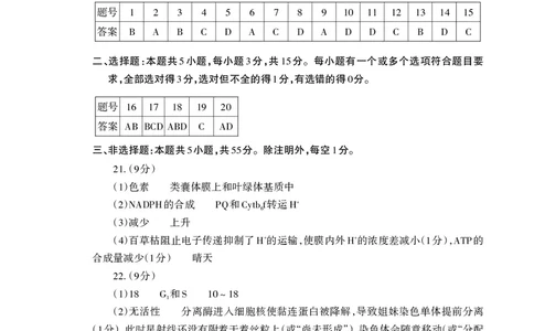 山东省泰安市2026届高三上学期期中考试生物答案_251118山东省泰安市2026届高三上学期期中考试（全科）