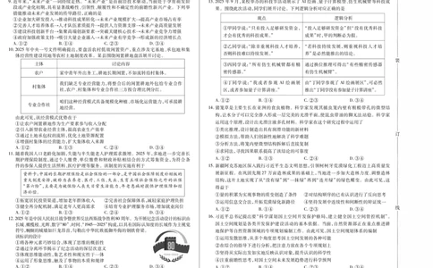 新时代高中教育联合体2025-2026学年高三上学期11月期中联考政治_251106黑龙江省新时代高中教育联合体2025-2026学年高三上学期11月期中联考（全科）