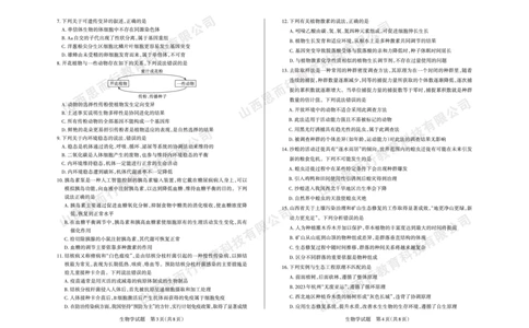 2023-2024学年高三年级一轮复习终期考试试题生物学_2024届山西省高三年级一轮复习终期考试_山西省2024届高三年级一轮复习终期考试生物