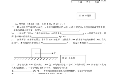 湖南省郴州市2015年中考物理真题试题（无答案）_中考真题_4.物理中考真题2015-2024年_2015年中考物理真题165份