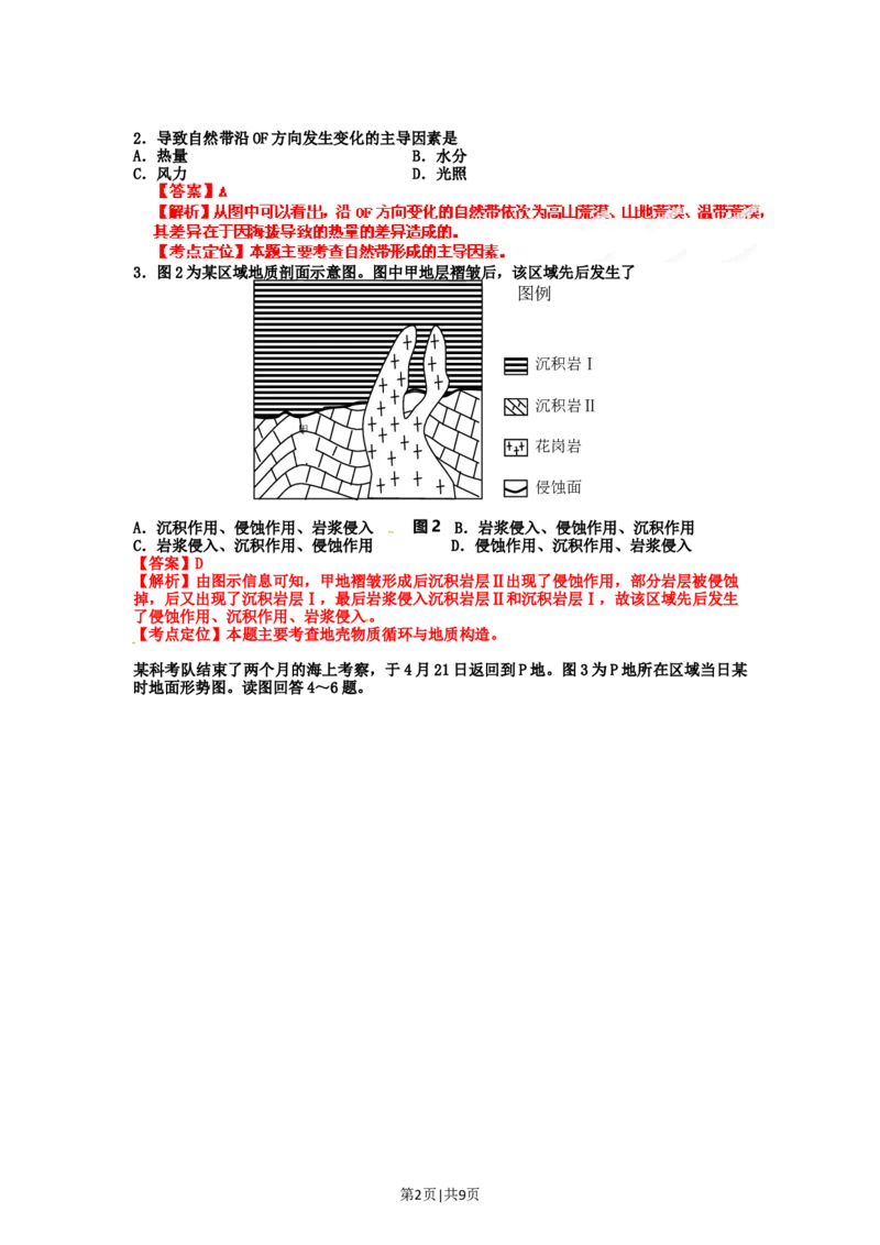 2012年高考地理试卷（山东）（解析卷）_1.高考2025全国各省真题+答案_01.2008-2024全国高考真题（按省份分类）_15.山东_2008-2024&middot;（山东）地理高考真题