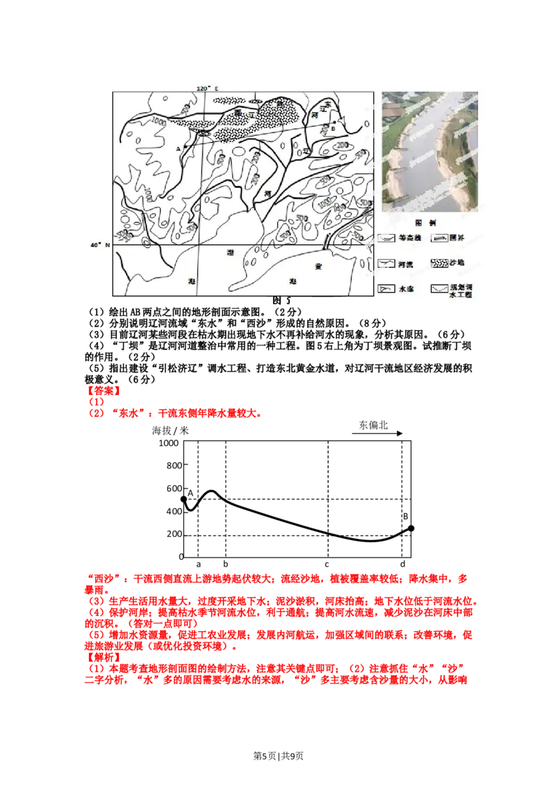 2012年高考地理试卷（山东）（解析卷）_1.高考2025全国各省真题+答案_01.2008-2024全国高考真题（按省份分类）_15.山东_2008-2024&middot;（山东）地理高考真题