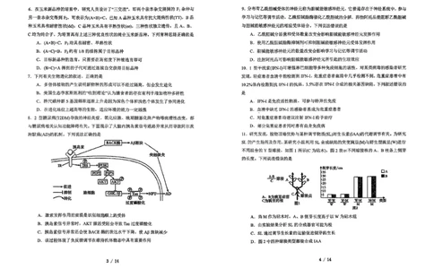吉林省长春市东北师范大学附属中学2025-2026学年高三上学期第三次摸底考试生物_2025年12月_251217吉林省长春市东北师范大学附属中学2025-2026学年高三上学期第三次摸底考试