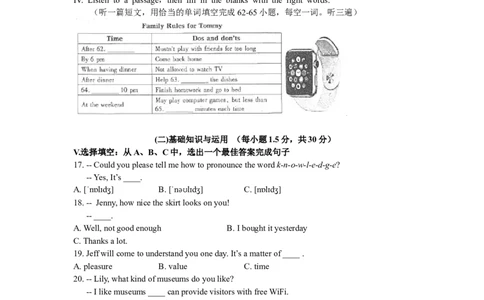 福建省厦门市2015年中考英语试题(word版含答案)_中考真题_3.英语中考真题2015-2024年_地区卷_福建省_福建厦门英语11-21