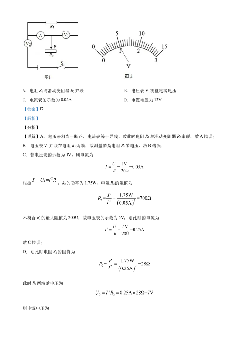 精品解析：2021年陕西省中考物理试题（解析版）_中考真题_4.物理中考真题2015-2024年_地区卷_陕西物理08-22（陕西省统一试卷）