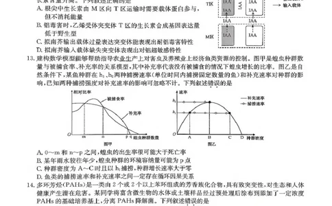 2025届陕西省宝鸡市名校高三下学期5月质量检测生物试卷_2025年6月_250603九师联盟2025届高三押题信息卷（四）（全科）_九师联盟2025届高三押题信息卷（四）生物试卷