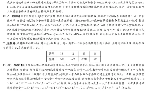 湖南师大附中2026届高三月考试卷（四）生物答案_2025年12月_251202湖南师范大学附属中学2026届高三上学期月考（四）_湖南师范大学附属中学2026届高三上学期月考（四）生物