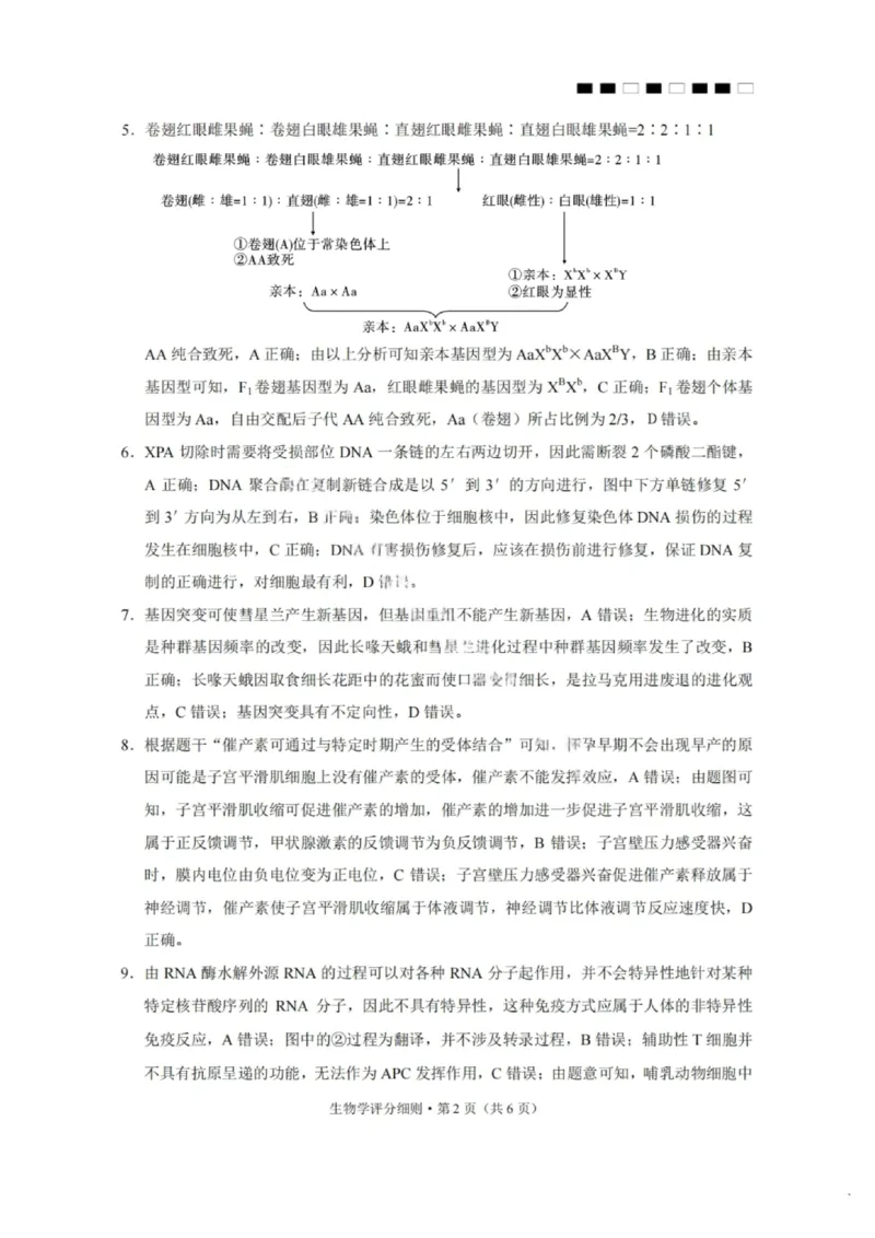2026届云南三校高考备考实用性联考卷（一）生物试卷+答案_2025年6月_2506142026届云南三校高考备考实用性联考试卷（一）（全科）(1)