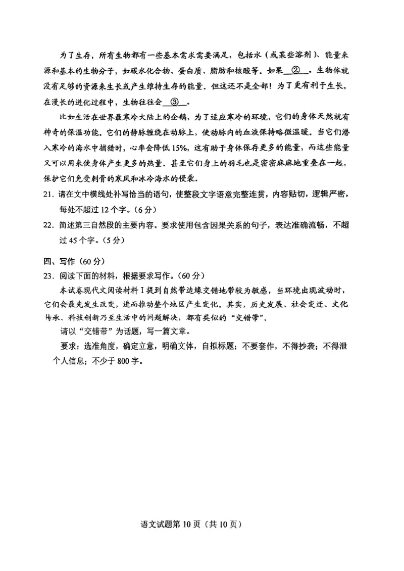 九省联考2024年高三语文试卷_2024年九省联考试题+答案