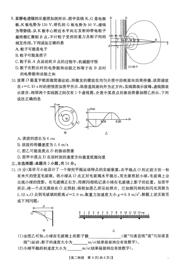 河北省邯郸市2024-2025学年高二下学期期末调研物理试卷（含答案）_2025年6月_250630河北省邯郸市2024-2025学年高二下学期期末调研考试（全科）