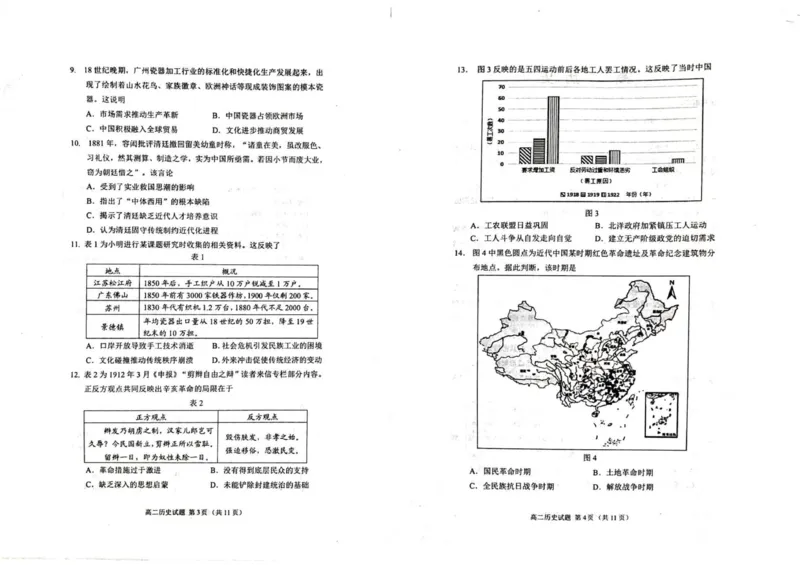 山东省威海市2024-2025学年高二下学期期末考试历史试题_2025年7月_250721山东省威海市2024-2025学年高二下学期期末考试（全科）