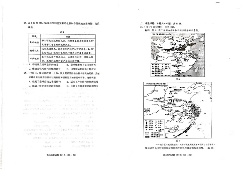 山东省威海市2024-2025学年高二下学期期末考试历史试题_2025年7月_250721山东省威海市2024-2025学年高二下学期期末考试（全科）