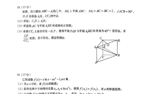 安徽省A10联盟2025-2026学年高三上学期12月学情检测数学试题（含答案）_2025年12月_251224安徽省A10联盟2025-2026学年高三上学期12月学情检测（全科）