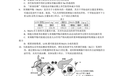 玉溪一中2025&mdash;2026学年上学期高三适应性测试（六）生物_251102云南省玉溪一中2025&mdash;2026学年上学期高三适应性测试（六）