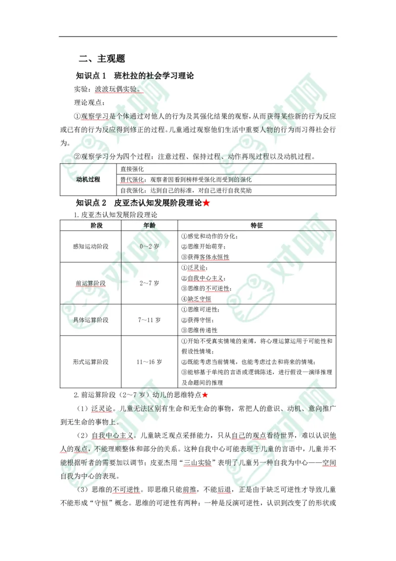 幼儿园保教知识与能力考前必备知识点清单_4-教培资料-26年最新资料-同步更新_科一科二电子资料合集中小幼（笔记真题知识点汇总等）文件多，按需保存_高频考点专项