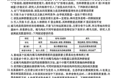 河南省2026届高三年级TOP二十名校调研考试二（26-X-308C）生物_2025年12月_251224河南省2026届高三年级TOP二十名校调研考试二（26-X-308C）（全科）