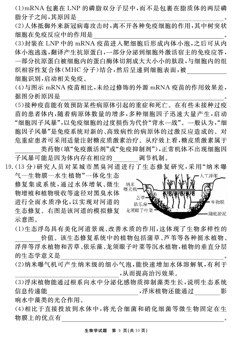 安徽省合肥一六八中学2025届高三最后一卷生物_2025年6月_250601安徽省合肥一六八中学2025届高三最后一卷（全科）