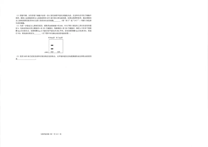湖北省华中师大一附中2025年高考学科核心素养卷生物_2025年6月_2506042025届湖北省武汉市华中师范大学第一附属中学高三下学期核心素养卷（全科）