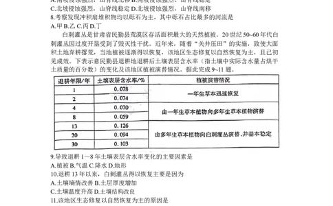 2024届山西省临汾市高考考前适应性训练考试(一)文综(1)_2024年1月_021月合集_2024届山西省临汾市高考考前适应性训练考试(一)