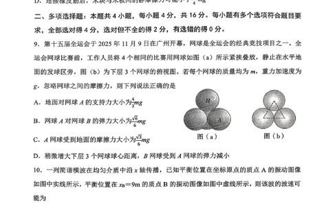 山东高考质量测评联盟大联考&middot;高三12月联考物理_2025年12月_251223山东高考质量测评联盟大联考&middot;高三12月联考（全科）