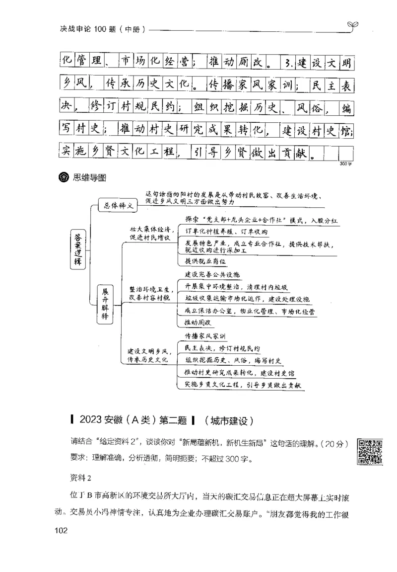 申论100题（中册）2024年4月版_26吉林考备考资料包_11省考刷题包_05决战申论100题_决战申论100题2024年4月版次