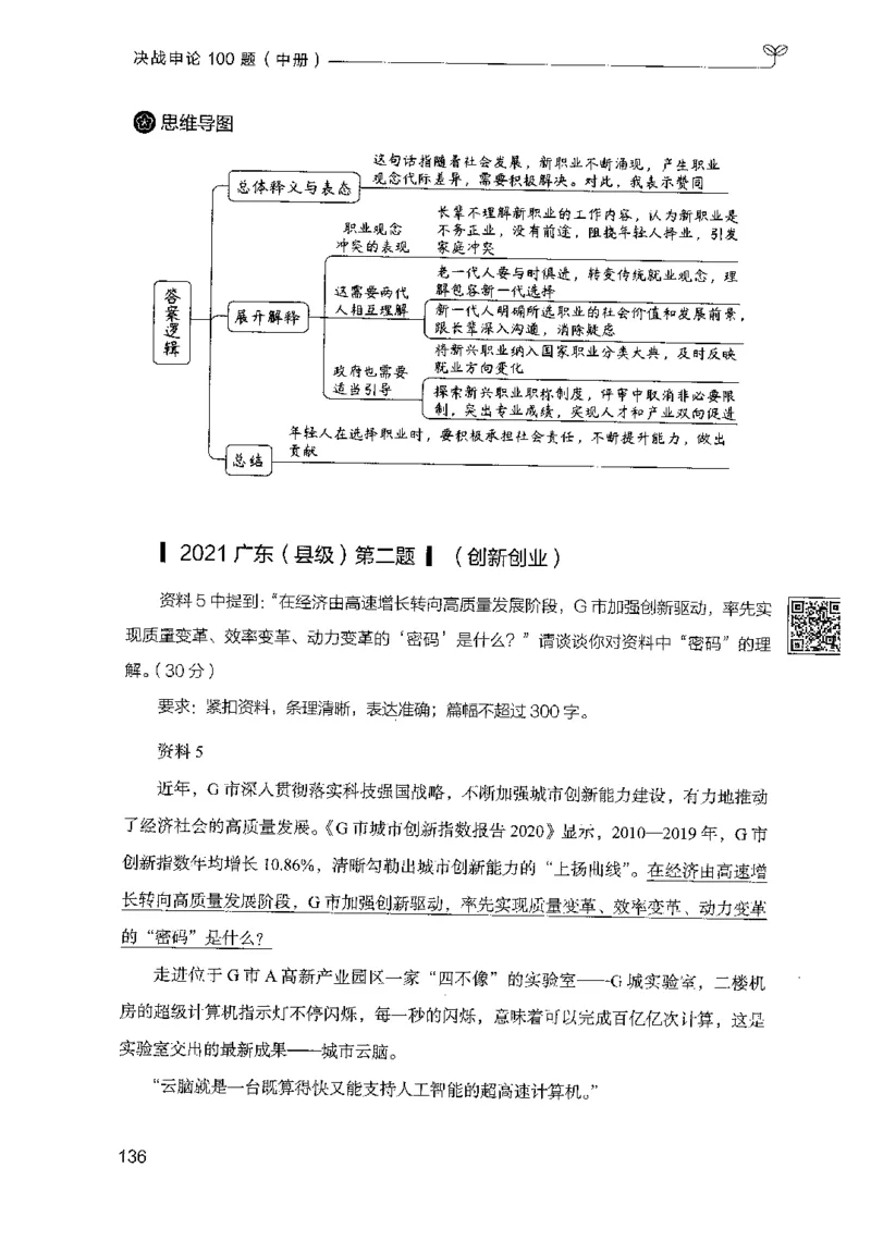 申论100题（中册）2024年4月版_26吉林考备考资料包_11省考刷题包_05决战申论100题_决战申论100题2024年4月版次
