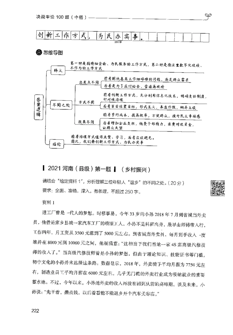 申论100题（中册）2024年4月版_26吉林考备考资料包_11省考刷题包_05决战申论100题_决战申论100题2024年4月版次