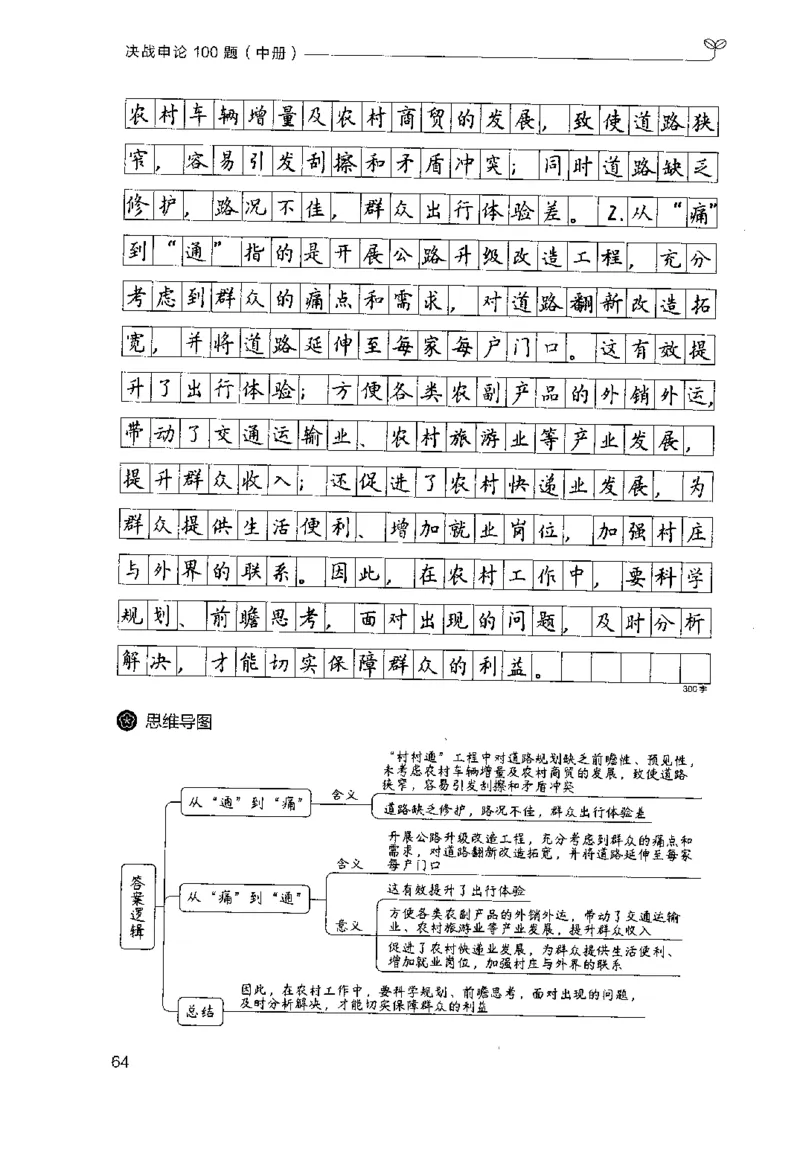 申论100题（中册）2024年4月版_26吉林考备考资料包_11省考刷题包_05决战申论100题_决战申论100题2024年4月版次