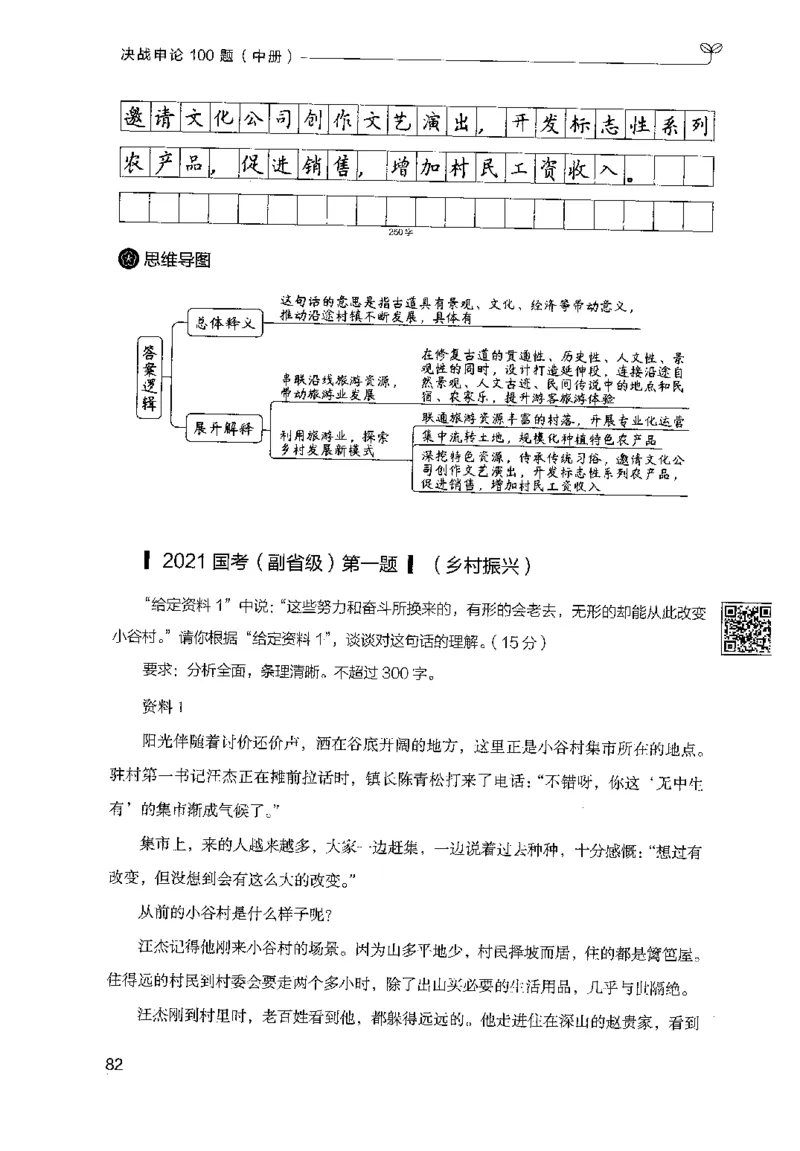 申论100题（中册）2024年4月版_26吉林考备考资料包_11省考刷题包_05决战申论100题_决战申论100题2024年4月版次