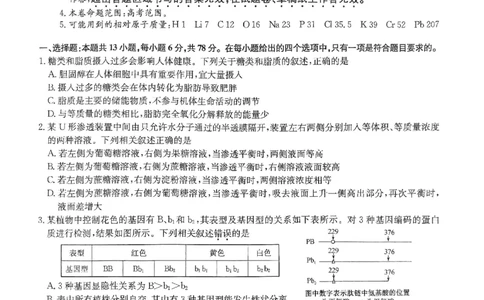 理综_2024届九师联盟高三12月质量检测巩固卷_九师联盟2024届高三12月质量检测巩固卷理综
