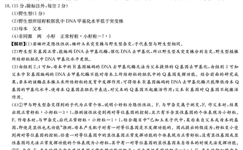 生物答案-湖南师大附中2024-2025高二下期末_2025年7月_250708湖南师范大学附属中学2024-2025学年高二下学期期末考试（全科）