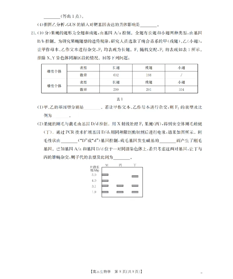 甘肃省2026届高三上学期12月阶段性考试（26-158C）生物_2025年12月_251231金太阳&middot;甘肃省2026届高三上学期12月阶段性考试（26-158C）（全科）