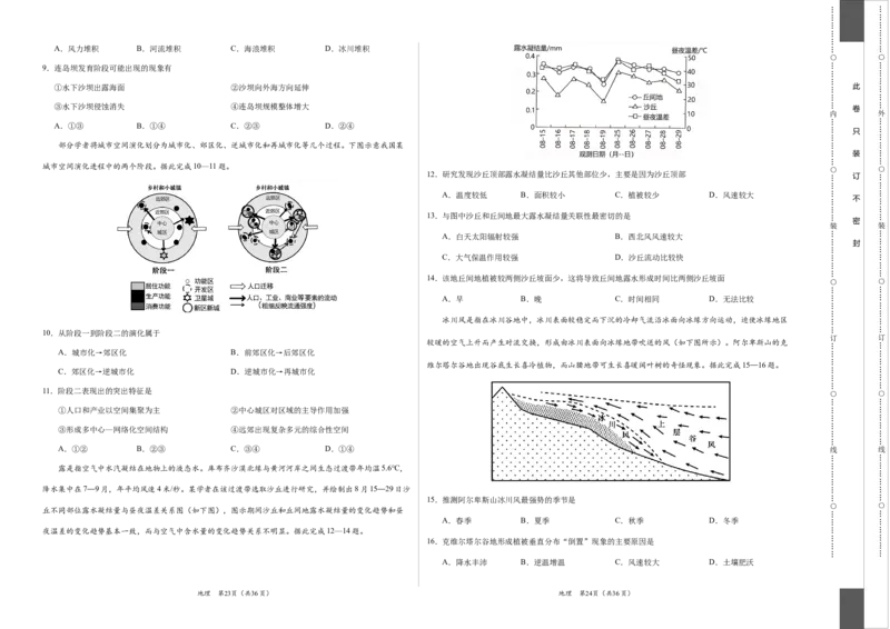 地理-2024届高三1月大联考考后强化卷（新高考卷）（新教材）（考试版）_2024届高三1月大联考考后强化卷（新课标II卷）_2024届高三1月大联考考后强化卷（新课标II卷）地理