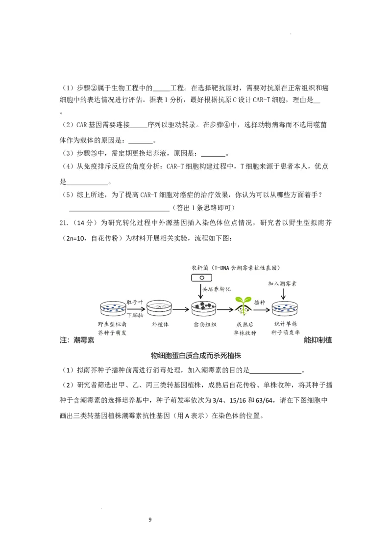 广东省惠州市高2024届高三上学期第三次调研考试生物试题_2024届广东省惠州市高三上学期第三次调研考试_广东省惠州市2024届高三上学期第三次调研考试生物