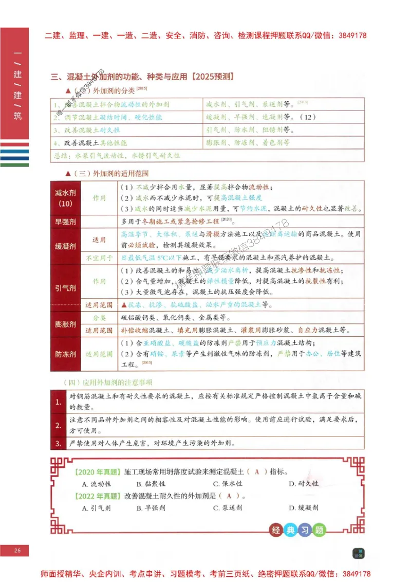 2025年一建-建筑-四色笔记高清_2026年一级建造师_2026年一建建筑_2025年一建建筑SVIP_01-精华文档✿电子教材✿历年真题_20-建筑《新版-四色笔记》SMR推荐
