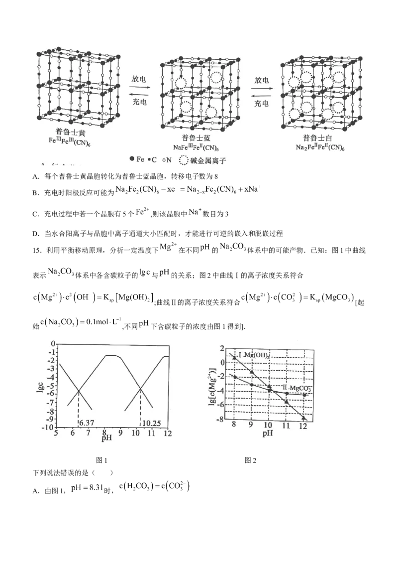 山东省济宁市2024届高三上学期1月期末化学_2024届山东省济宁市高三上学期1月期末