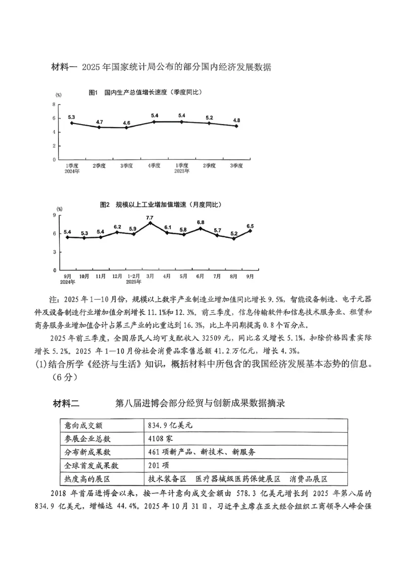 稳昇高教育2025-2026学年（上）高2026届12月联考政治_2025年12月_251213重庆大一联盟&middot;稳昇高教育2025-2026学年（上）高2026届12月联考（全科）