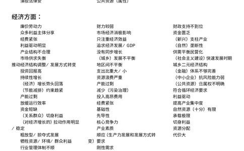 申论高频词打印版_26吉林考备考资料包_05申论资料包（人物素材申论模板等）_004申论三色笔记_014申论高频词