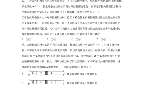 安徽2025年高考安徽生物高考真题文档版_1.高考2025全国各省真题+答案_00.2025各省市高考真题及答案（按省份分类）_10、安徽卷（9科全）_6.生物