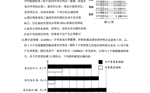 稳昇高教育2025-2026学年（上）高2026届12月联考生物_2025年12月_251213重庆大一联盟&middot;稳昇高教育2025-2026学年（上）高2026届12月联考（全科）