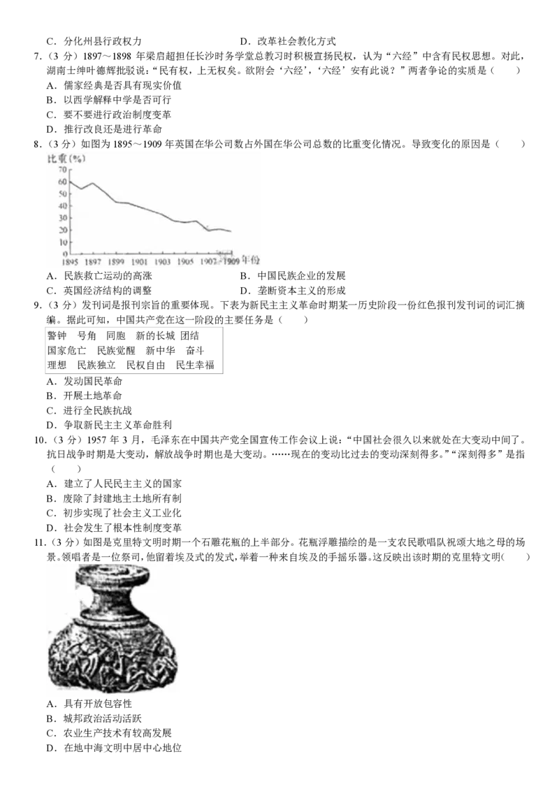 山东历史-试题_1.高考2025全国各省真题+答案_00.2025各省市高考真题及答案（按省份分类）_13、山东卷（9科全）_历史