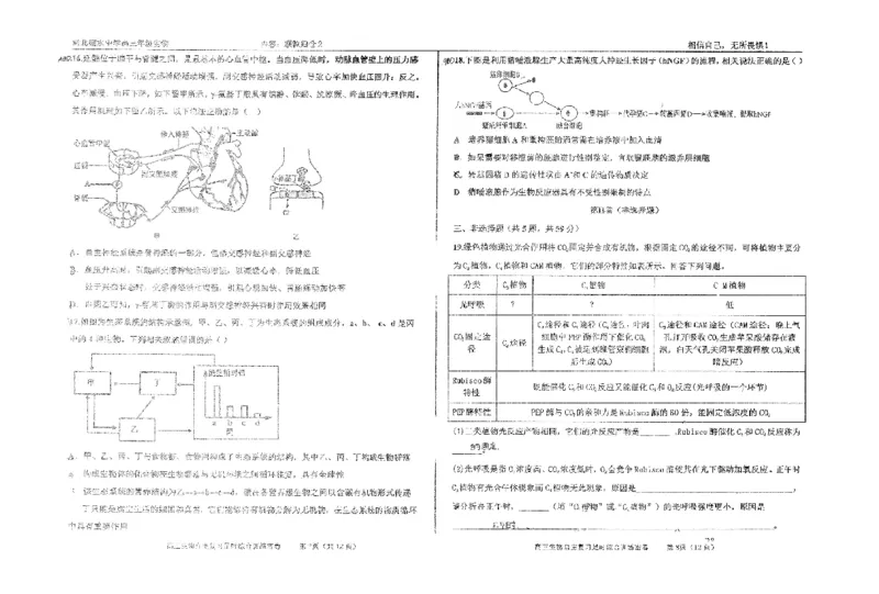 生物四轮冲刺终极押题卷_2025年6月_250605河北省衡水中学2025届高三6月押题密卷