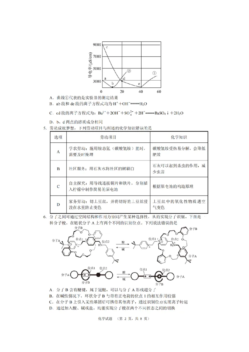 湖南省长沙市长郡中学2024届高三上学期期末适应性考试化学_2024届湖南省长沙市长郡中学高三上学期期末适应性考试