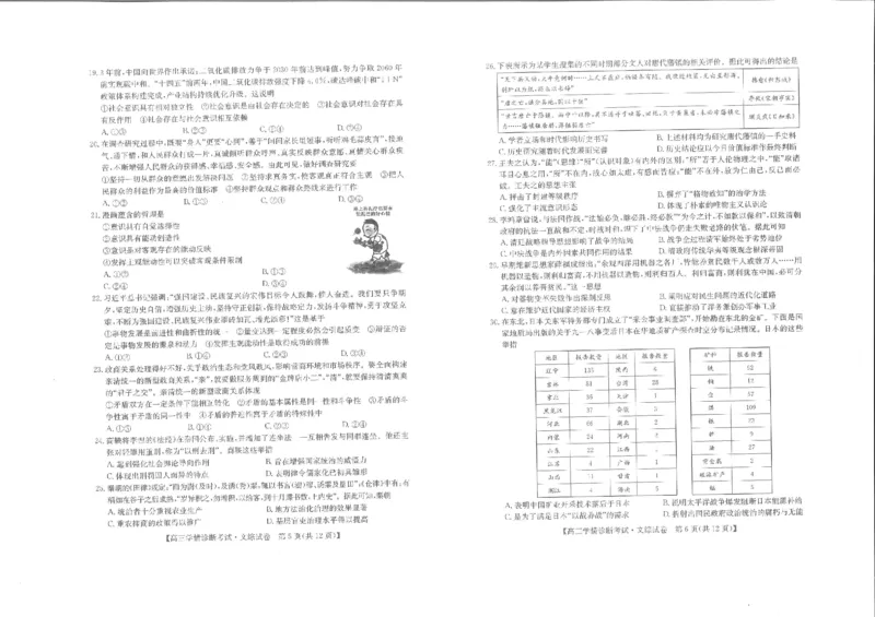 文综-陕西省商洛市2024届高三上学期尖子生学情诊断考试_2024届陕西省商洛市高三上学期尖子生学情诊断考试