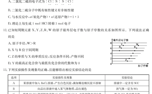 九师联盟2024-2025学年高一下学期2月质量检测化学试题_1多考区联考试卷_0302九师联盟高一2024-2025下学期2月质量检测