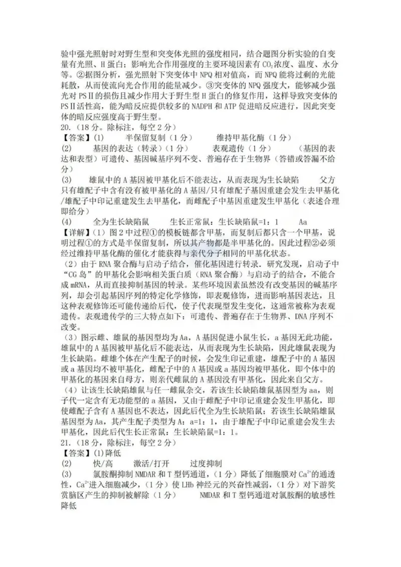 答案_2024届湖北省部分重点中学高三上学期第二次联考_湖北省部分重点中学2024届高三上学期第二次联考生物