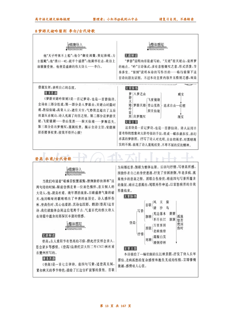 课文脉络梳理_4-教培资料-26年最新资料-同步更新_初中高中教资_03科三专项（进去保存报考的学科即可）_02科三专项（笔记真题思维导图教学设计版本二）_课文梳理（简洁）