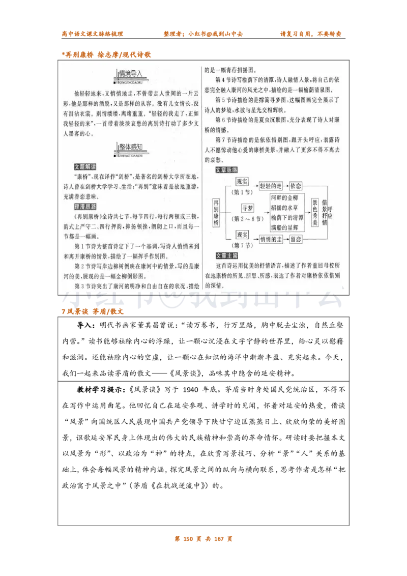 课文脉络梳理_4-教培资料-26年最新资料-同步更新_初中高中教资_03科三专项（进去保存报考的学科即可）_02科三专项（笔记真题思维导图教学设计版本二）_课文梳理（简洁）